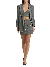 Riva Tweed Double-Breasted Blazer