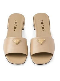 Saffiano Patent Leather Slides