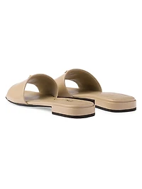 Saffiano Patent Leather Slides