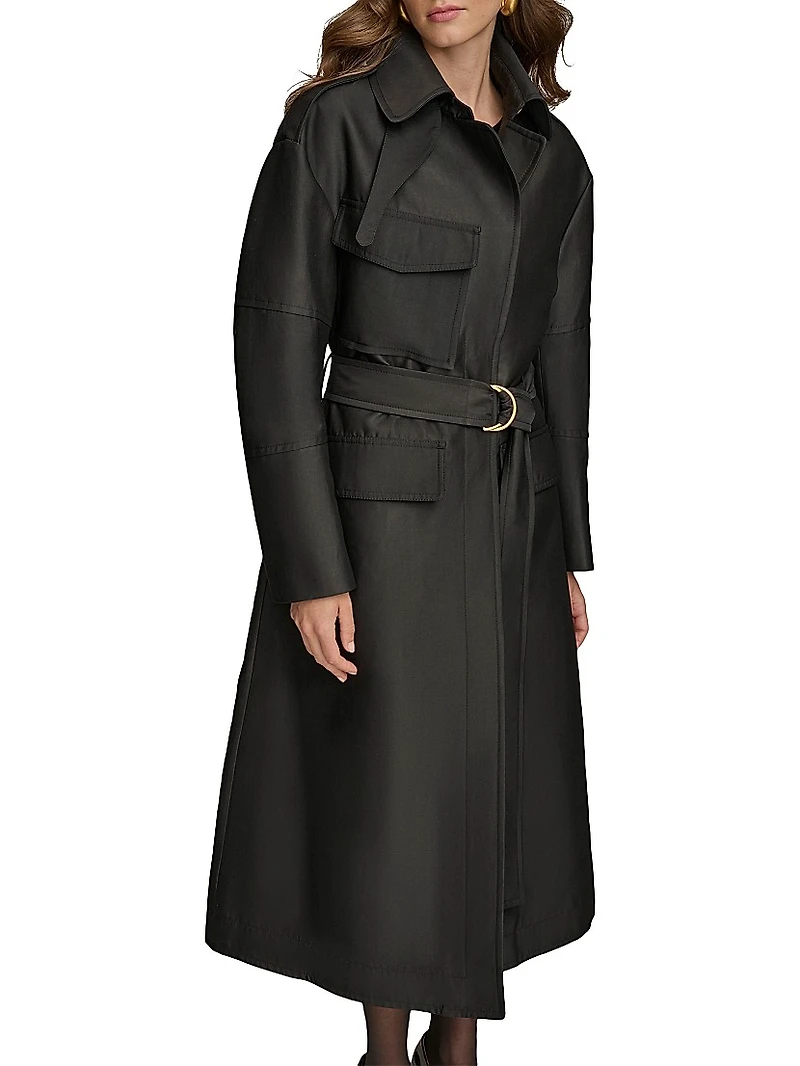 Safari Sateen Trench Coat
