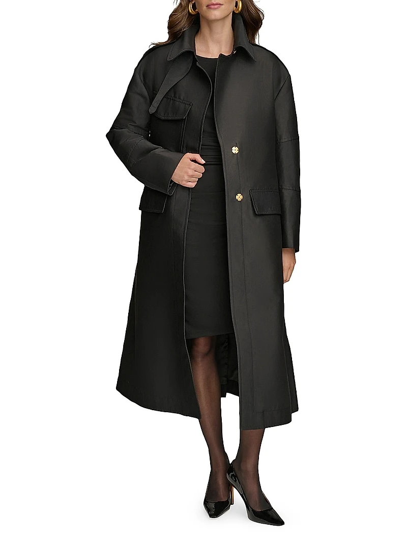 Safari Sateen Trench Coat