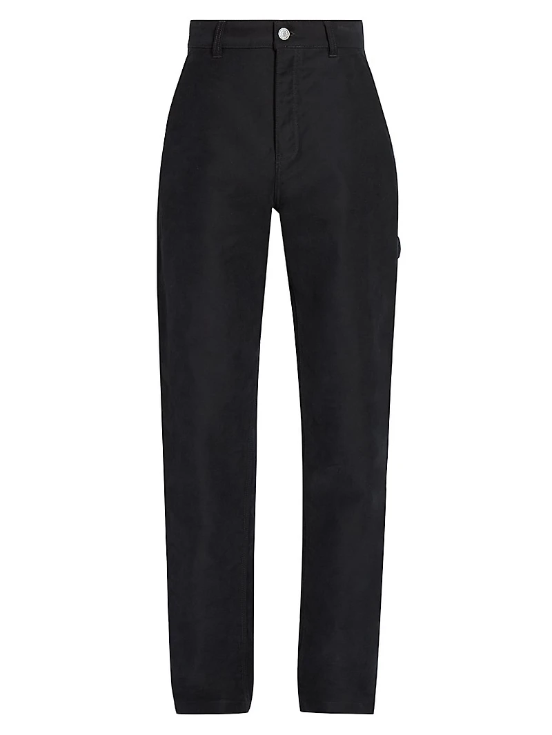 Cotton Flat-Front Trousers