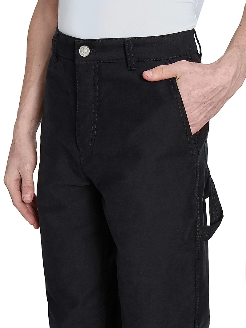 Cotton Flat-Front Trousers