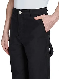Cotton Flat-Front Trousers