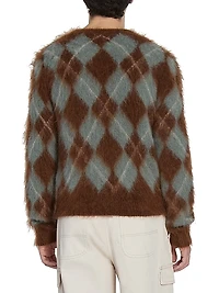 Argyle Mohair-Blend Sweater