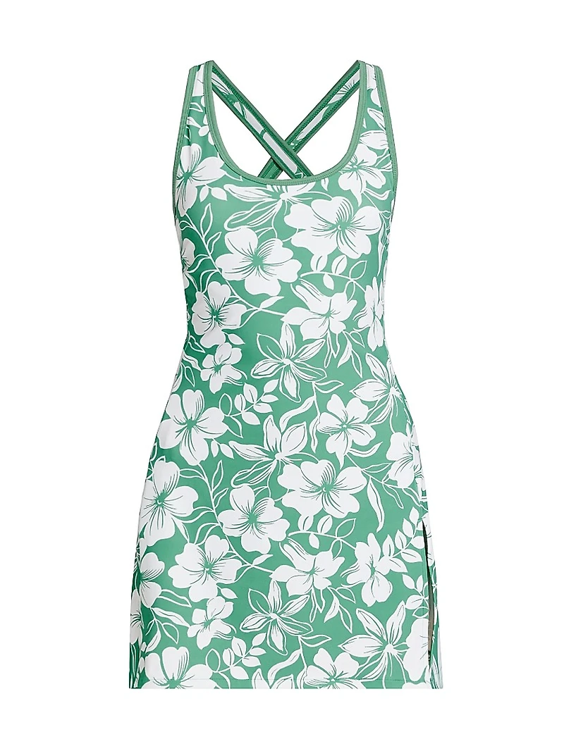 Floral Crisscross Interlock Active Dress