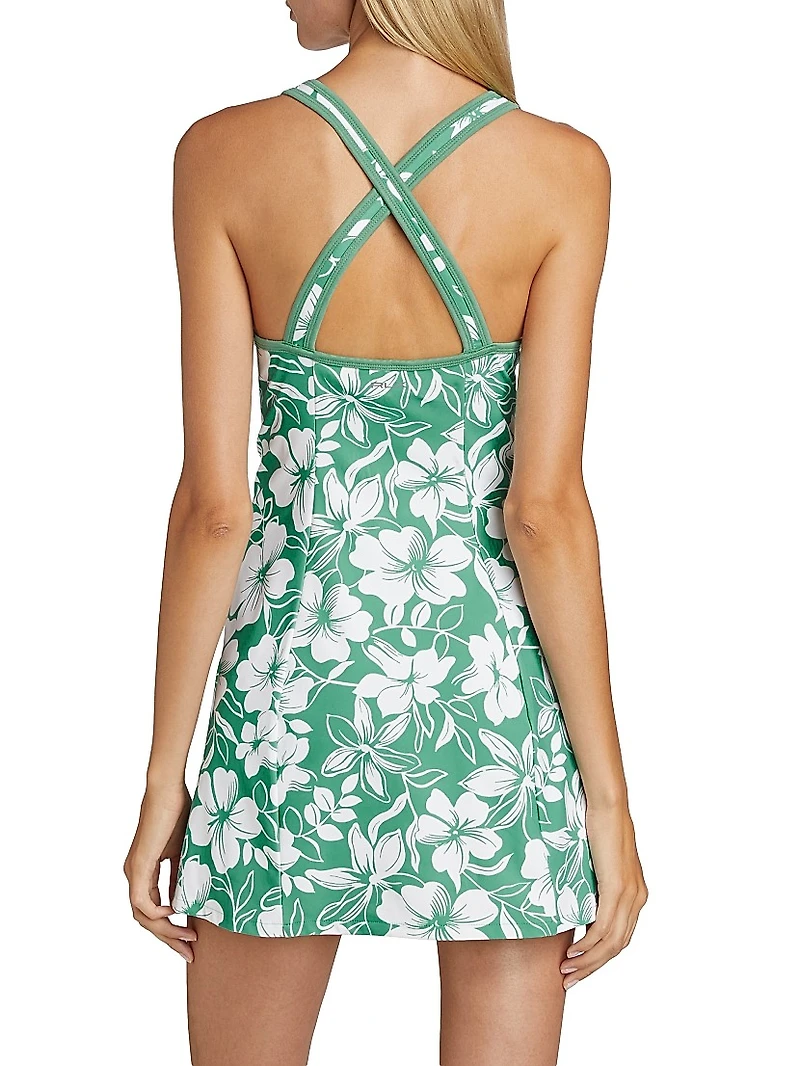 Floral Crisscross Interlock Active Dress