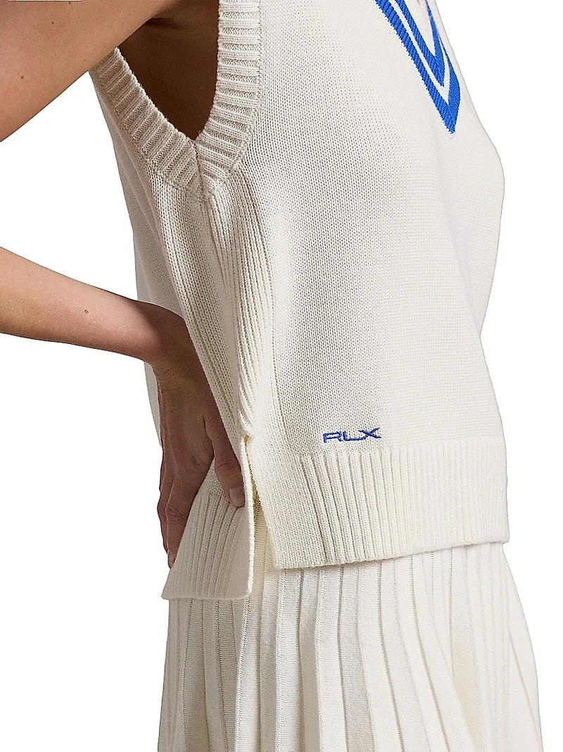 Cotton-Blend Cricket Sweater Vest