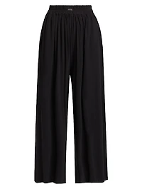 Pima Cotton Wide-Leg Pants