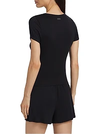 Rib-Knit T-Shirt & Shorts Set