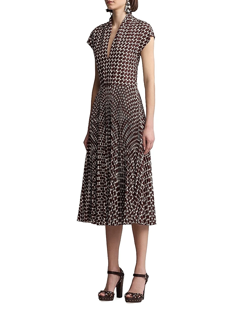 Remi Deco Wave Taffeta Shirtdress