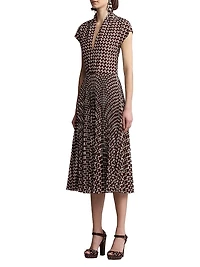 Remi Deco Wave Taffeta Shirtdress