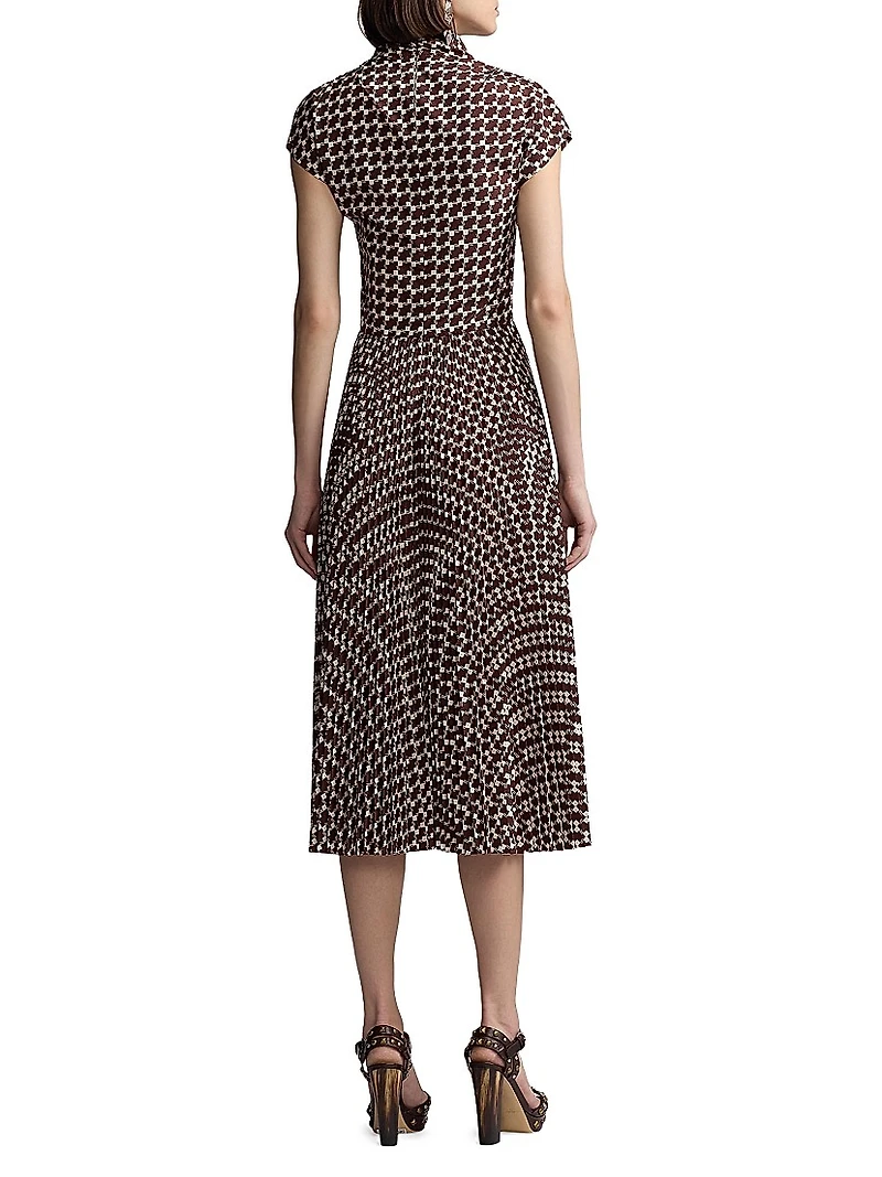 Remi Deco Wave Taffeta Shirtdress