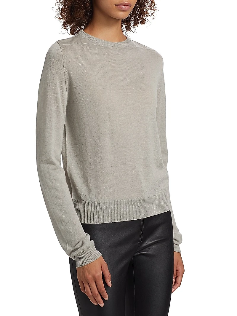Biker Wool Crewneck Sweater