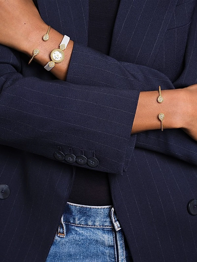 Serpent Bohème 18K Yellow Gold & 0.27 TCW Diamond Cuff