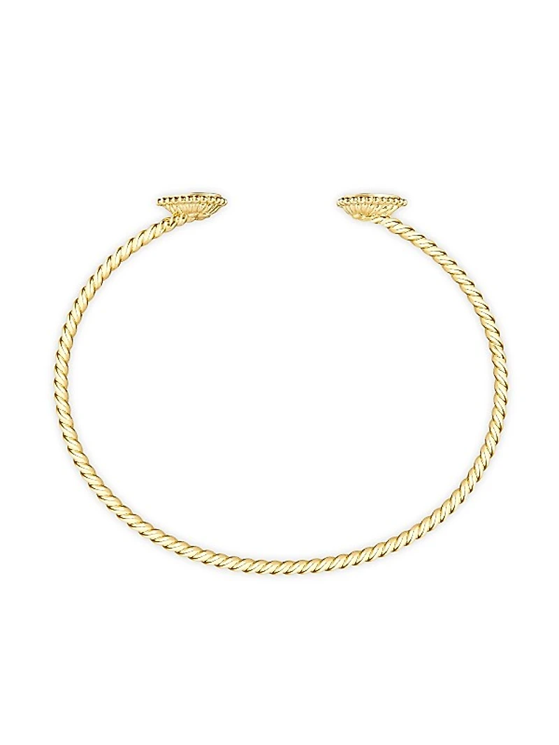Serpent Bohème 18K Yellow Gold & 0.27 TCW Diamond Cuff