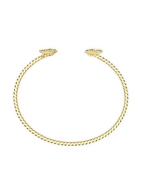 Serpent Bohème 18K Yellow Gold & 0.27 TCW Diamond Cuff