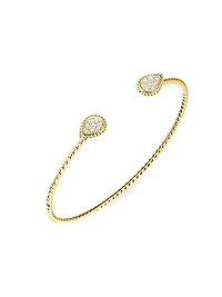 Serpent Bohème 18K Yellow Gold & 0.27 TCW Diamond Cuff