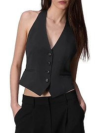 Ethel Crepe Halter Vest
