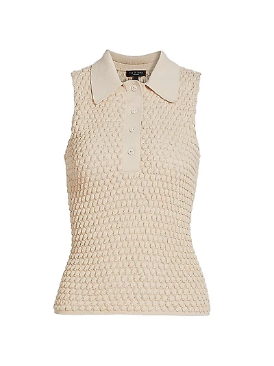 Georgia Sleeveless Knit Polo Top