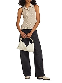Georgia Sleeveless Knit Polo Top