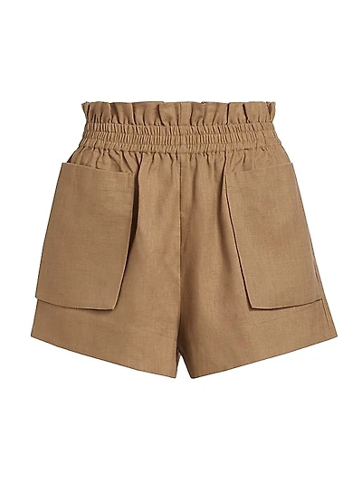 Mira Elasticized Linen Shorts