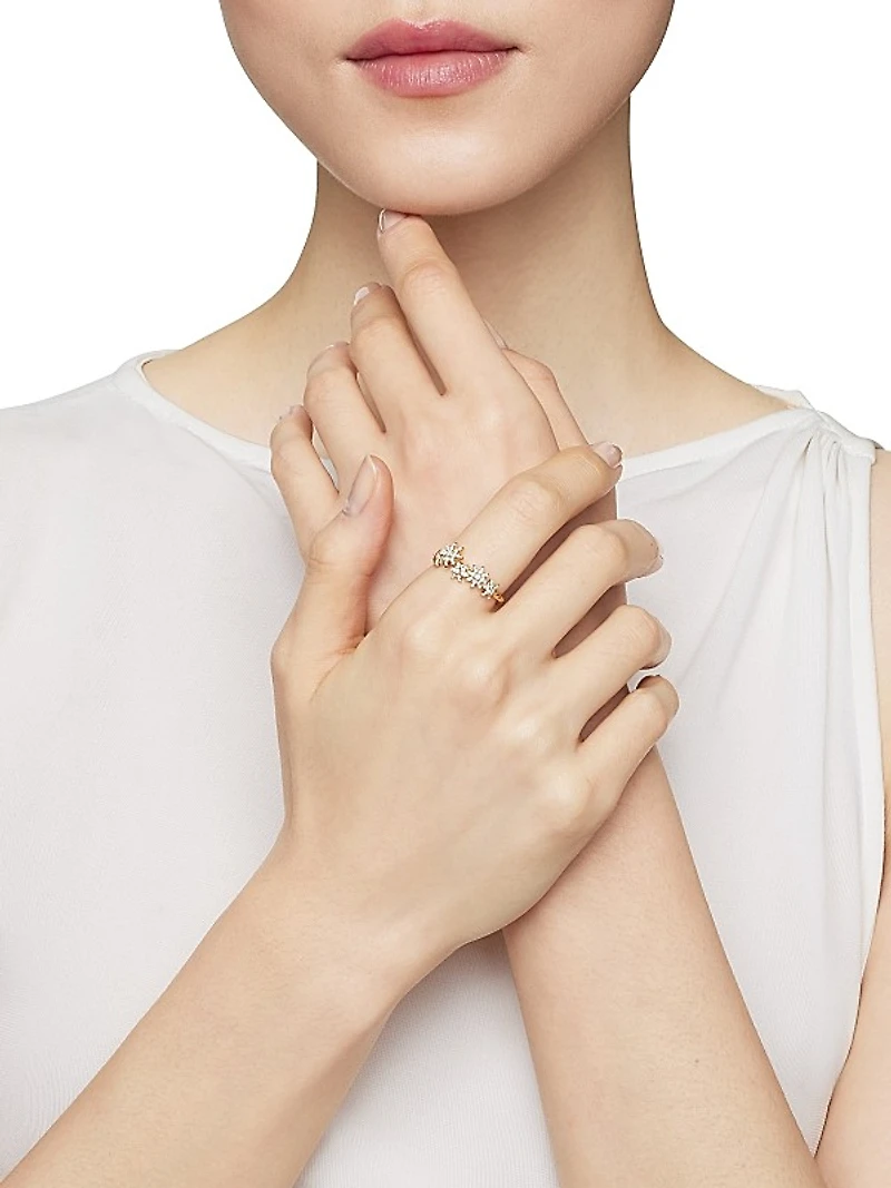 Starburst Cluster Band Ring in 18K Yellow Gold
