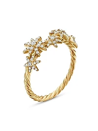 Starburst Cluster Band Ring in 18K Yellow Gold