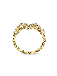 Starburst Cluster Band Ring in 18K Yellow Gold