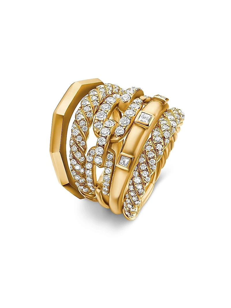 Stax Five Row Ring 18K Yellow Gold