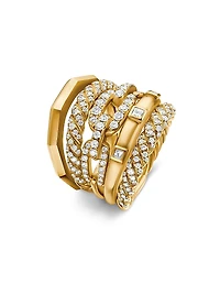 Stax Five Row Ring 18K Yellow Gold