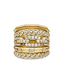 Stax Five Row Ring 18K Yellow Gold