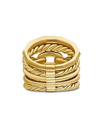 Stax Five Row Ring 18K Yellow Gold