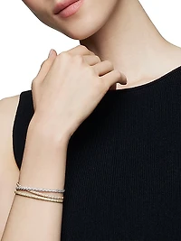 Sculpted Cable Flex Three Row Bracelet in 18K Gold