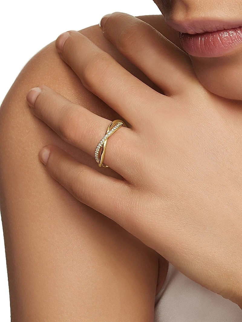 Infinity Band Ring 18K Yellow Gold