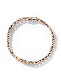 Curb Chain Bracelet 18K Rose Gold, 8MM