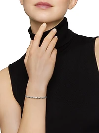 Sculpted Cable Flex Bracelet 18K White Gold