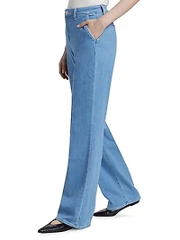 Weston Denim High-Rise Wide-Leg Trousers