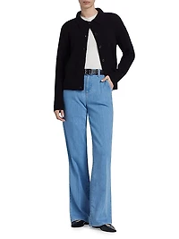 Weston Denim High-Rise Wide-Leg Trousers