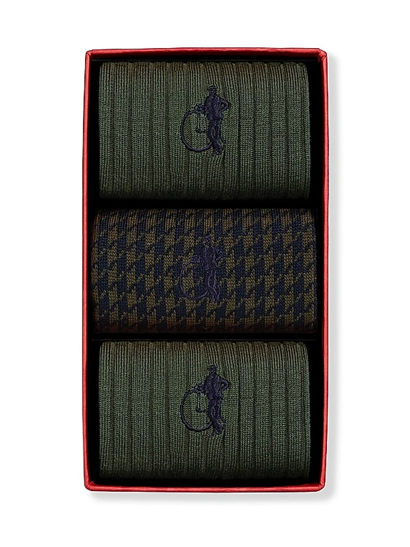 Dash of Class 3-Pack Cotton-Blend Socks