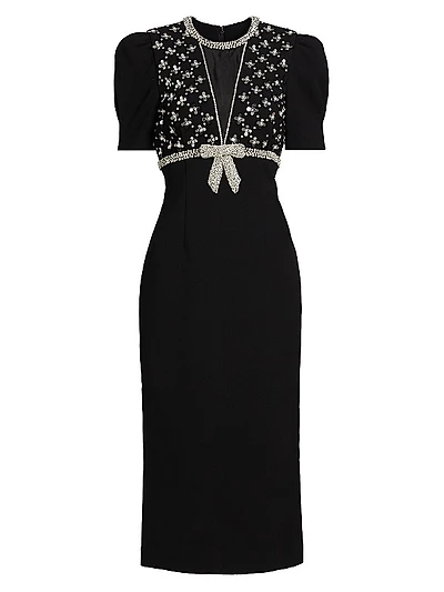 Arianna Embellished Midi-Dress