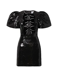 Nicky Hilton x Rebecca Vallance Lena Sequined Bow Minidress