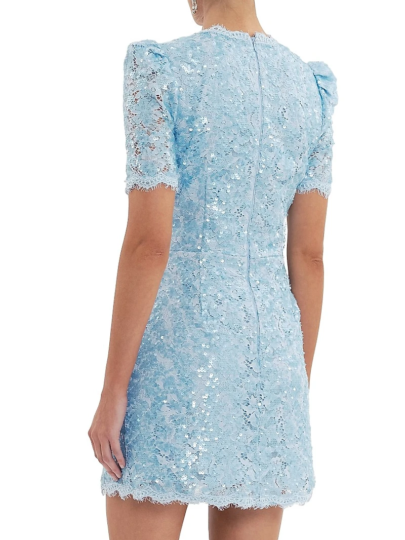 Nicky Hilton x Rebecca Vallance Leyla Sequined Lace Minidress
