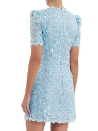 Nicky Hilton x Rebecca Vallance Leyla Sequined Lace Minidress