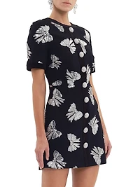 Nicky Hilton x Rebecca Vallance Valor Bow Appliqué Minidress
