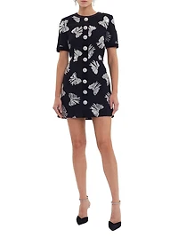 Nicky Hilton x Rebecca Vallance Valor Bow Appliqué Minidress