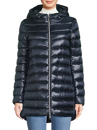 Shiny Nylon A-Shape Down Coat