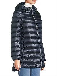 Shiny Nylon A-Shape Down Coat