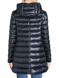 Shiny Nylon A-Shape Down Coat