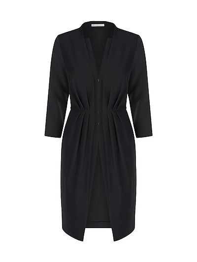 Valoria Pleated Crepe Jacket